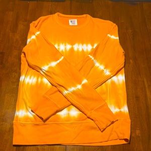 Todd Snyder x Champion Blaze Orange Tie Dye Sweatshirt